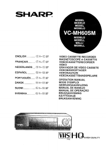 Mode d’emploi Sharp VC-MH60SM Magnétoscope