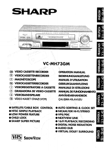 Mode d’emploi Sharp VC-MH73GM Magnétoscope