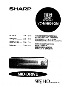 Mode d’emploi Sharp VC-MH601GM Magnétoscope