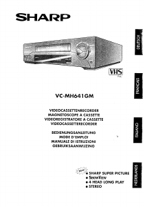 Mode d’emploi Sharp VC-MH641GM Magnétoscope