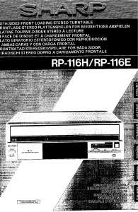 Manuale Sharp RP-116H Giradischi