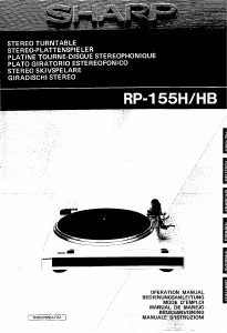 Manual Sharp RP-155H Turntable