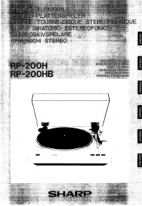 Bruksanvisning Sharp RP-200H Skivspelare