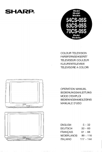 Manual Sharp 54CS-05S Television