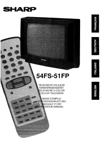 Mode d’emploi Sharp 54FS-51FP Téléviseur