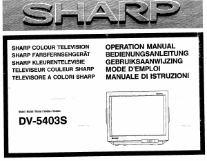 Mode d’emploi Sharp DV-5403S Téléviseur