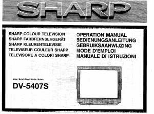 Manual Sharp DV-5407S Television