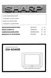 Mode d’emploi Sharp DV-6340S Téléviseur