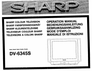 Manual Sharp DV-6345S Television