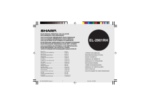 Руководство Sharp EL-2901RH Печатающий калькулятор