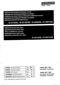 Bruksanvisning Sharp R-2V16SN Mikrovågsugn