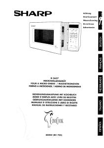 Mode d’emploi Sharp R-3A57 Micro-onde