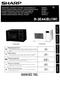 Mode d’emploi Sharp R-3E44W Micro-onde