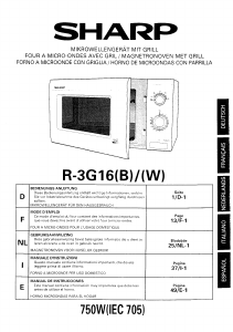 Mode d’emploi Sharp R-3G16B Micro-onde