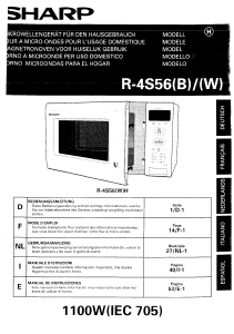 Mode d’emploi Sharp R-4S56W Micro-onde