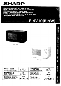 Mode d’emploi Sharp R-4V10B Micro-onde