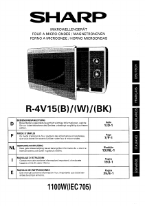 Mode d’emploi Sharp R-4V15BK Micro-onde