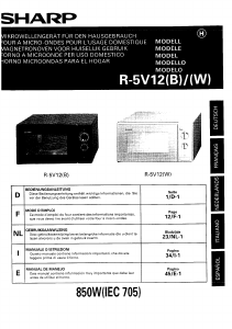 Mode d’emploi Sharp R-5V12W Micro-onde