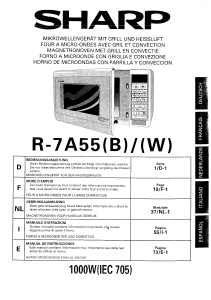 Mode d’emploi Sharp R-7A55B Micro-onde