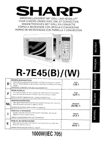 Mode d’emploi Sharp R-7E45B Micro-onde