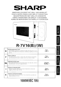 Mode d’emploi Sharp R-7V16B Micro-onde