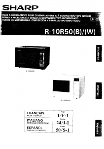 Mode d’emploi Sharp R-10H50B Micro-onde