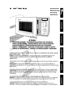 Mode d’emploi Sharp R-330A Micro-onde