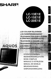 Mode d’emploi Sharp AQUOS LC-13E1E Téléviseur LCD