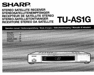 Manuale Sharp TU-AS1G Ricevitore digitale