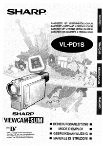 Mode d’emploi Sharp VL-PD1S Caméscope