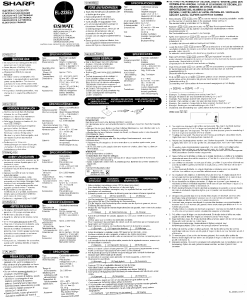 Mode d’emploi Sharp EL-233EU Calculatrice