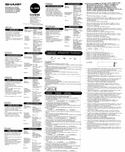 Manual Sharp EL-326E Calculator