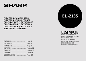 Manual de uso Sharp EL-2135 Calculadora