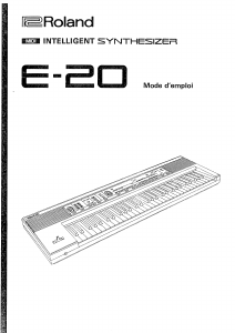Mode d’emploi Roland E-20 Synthétiseur