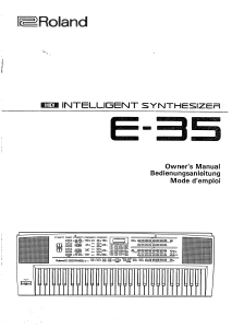 Bedienungsanleitung Roland E-35 Synthesizer