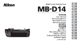 Kullanım kılavuzu Nikon MB-D14 Pil tutucu