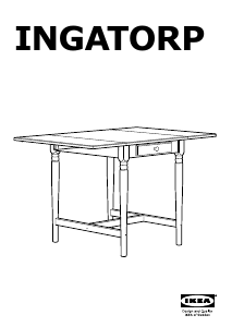 Manual IKEA INGATORP (78x123) Masă bucătărie