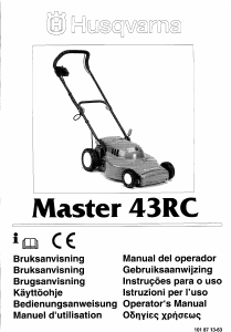 Manual de uso Husqvarna Master 43RC Cortacésped