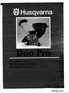 Mode d’emploi Husqvarna Duo Pro Broyeur à végétaux