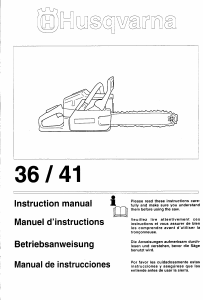 Mode d’emploi Husqvarna 41 Tronçonneuse