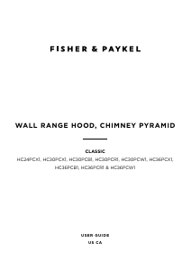 Manual Fisher and Paykel HC24PCX1 Cooker Hood