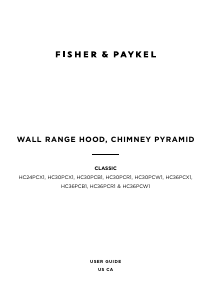 Manual Fisher and Paykel HC30PCR1 Cooker Hood