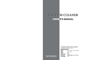 Manual Daewoo RC-300 Vacuum Cleaner