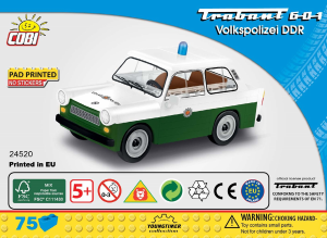 Brugsanvisning Cobi set 24520 Youngtimer Trabant 601 Volkspolizei DDR