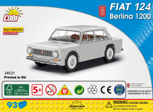 Manuál Cobi set 24521 Youngtimer Fiat 124 Berlina 1200