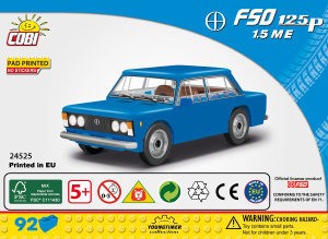 Brugsanvisning Cobi set 24525 Youngtimer FSO 125P