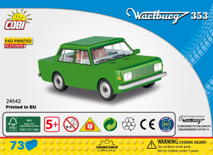 Vadovas Cobi set 24542 Youngtimer Wartburg 353