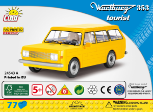 Käyttöohje Cobi set 24543A Youngtimer Wartburg 353 Tourist