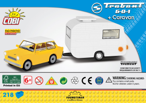 Käyttöohje Cobi set 24590 Youngtimer Trabant 601 + Caravan
