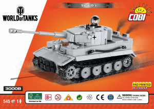 Bedienungsanleitung Cobi set 3000B World of Tanks Tiger I